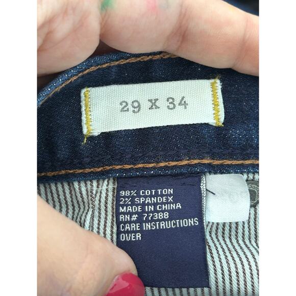 Madewell Jeans Size 29 Low Rise Dark Wash Rail Straight Preppy Officecore READ - Picture 7 of 9